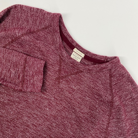 Abercrombie & Fitch Other - Abercrombie Fitch Sweatshirt Mens Extra Large Burgundy Marl Muscle Raglan Sporty